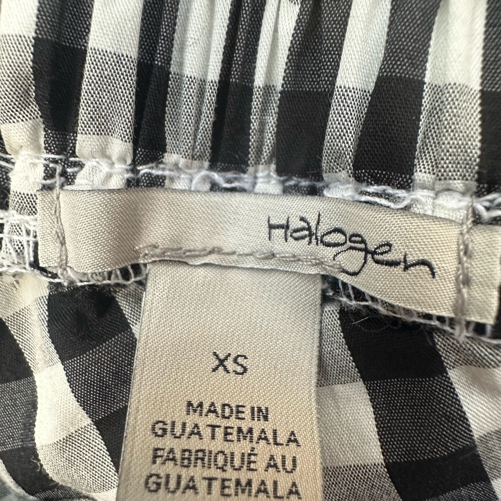 Halogen Black and White Checkered Ruffle Blouse - Picture 4 of 5